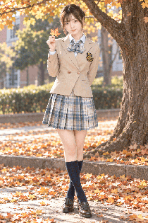 アイスブルーチェックブレザー制服セット