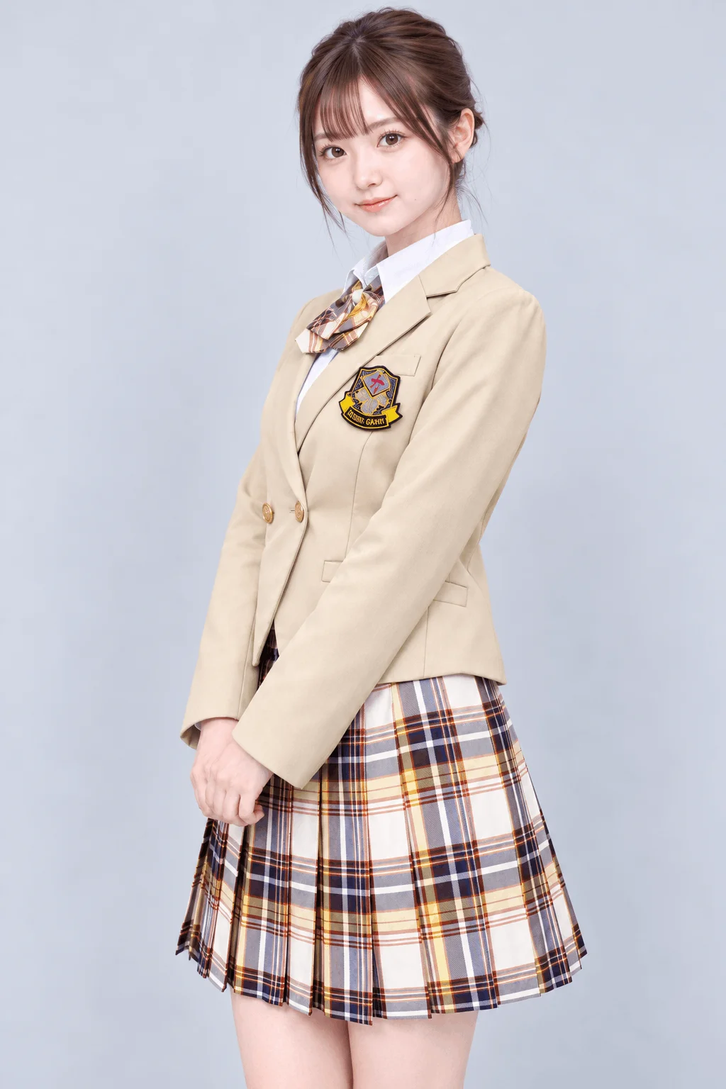 ミルクティーベージュブレザー制服セット　左寄り1