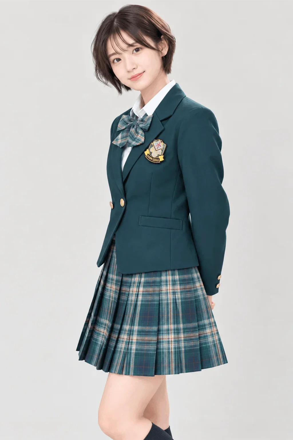 クラシックグリーンブレザー制服　左寄り