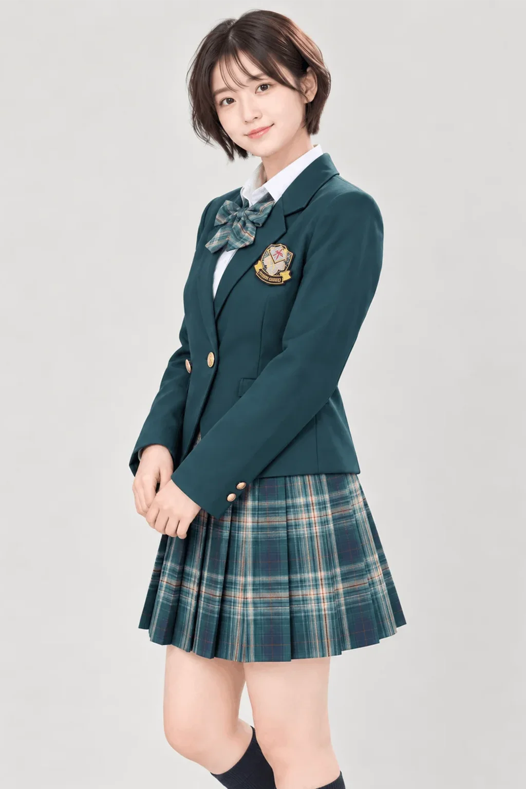 クラシックグリーンブレザー制服　左寄り2