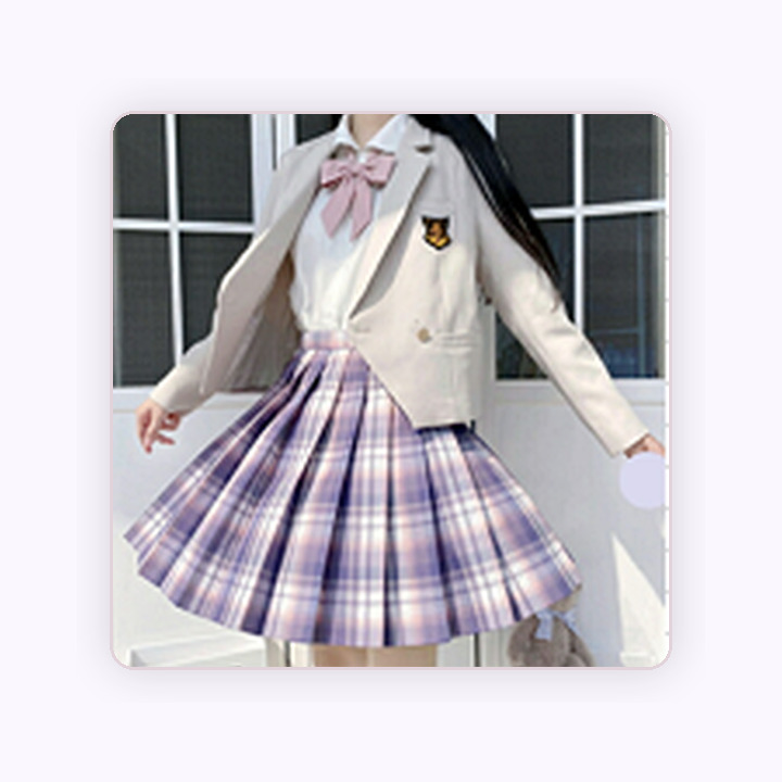 ラベンダーチェック ブレザー制服