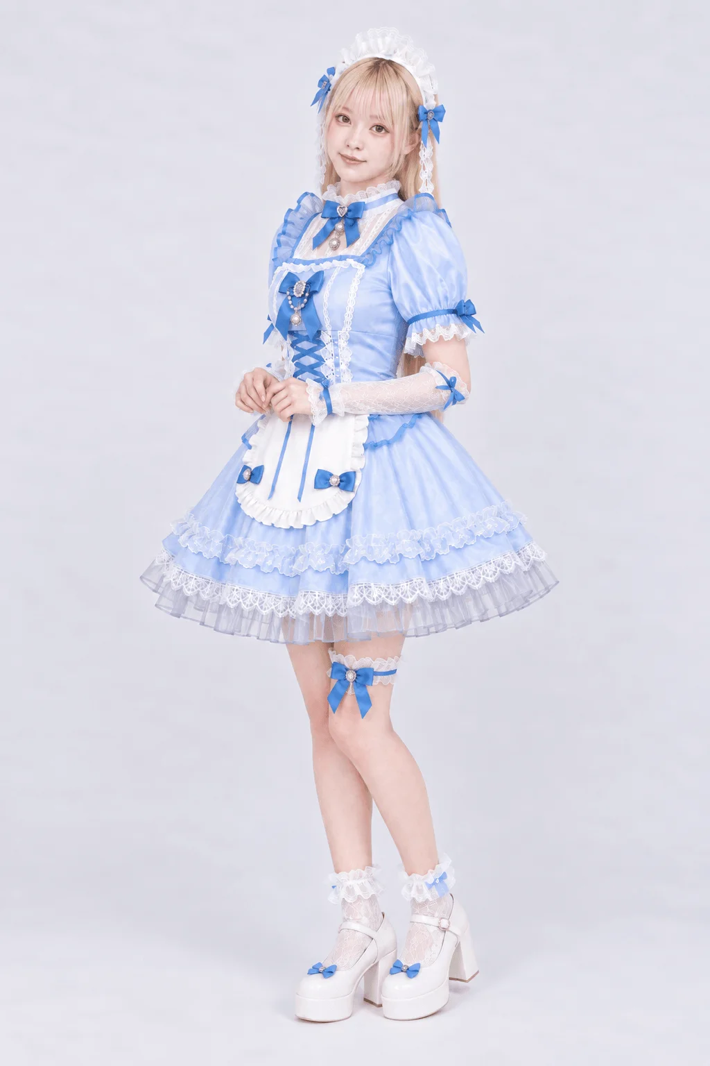 エレガンスシュシュロココメイド ブルー 左