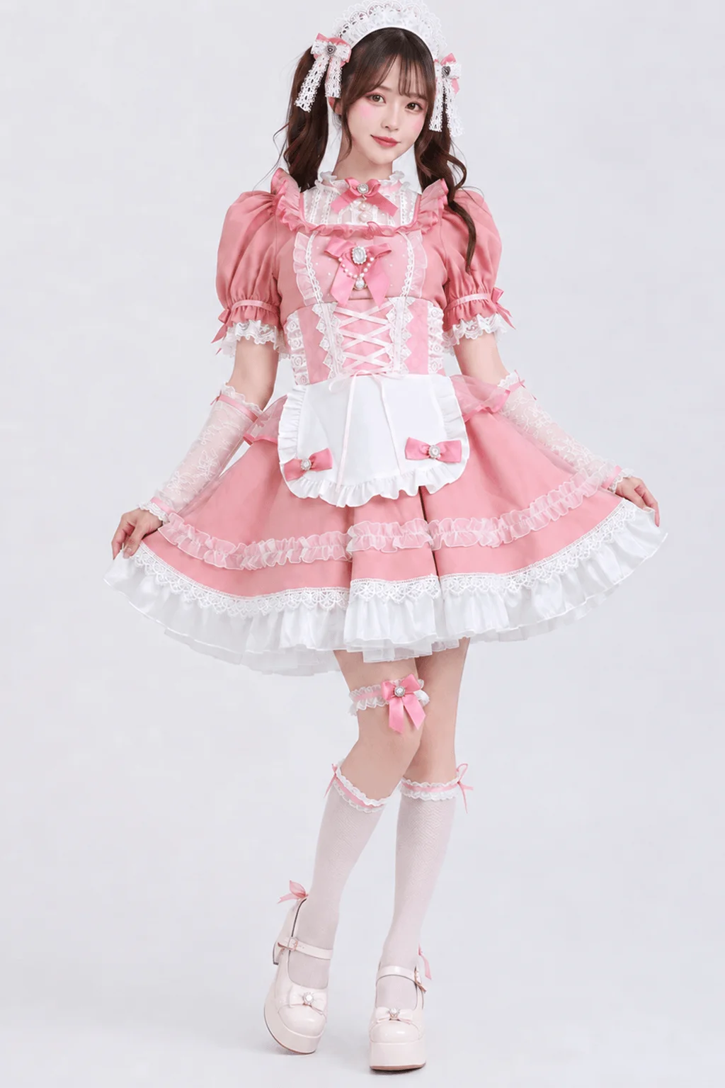 エレガンスシュシュロココメイド ピンク 正面