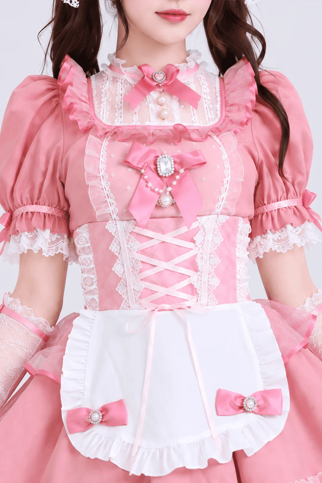 エレガンスシュシュロココメイド ピンク 正面寄り
