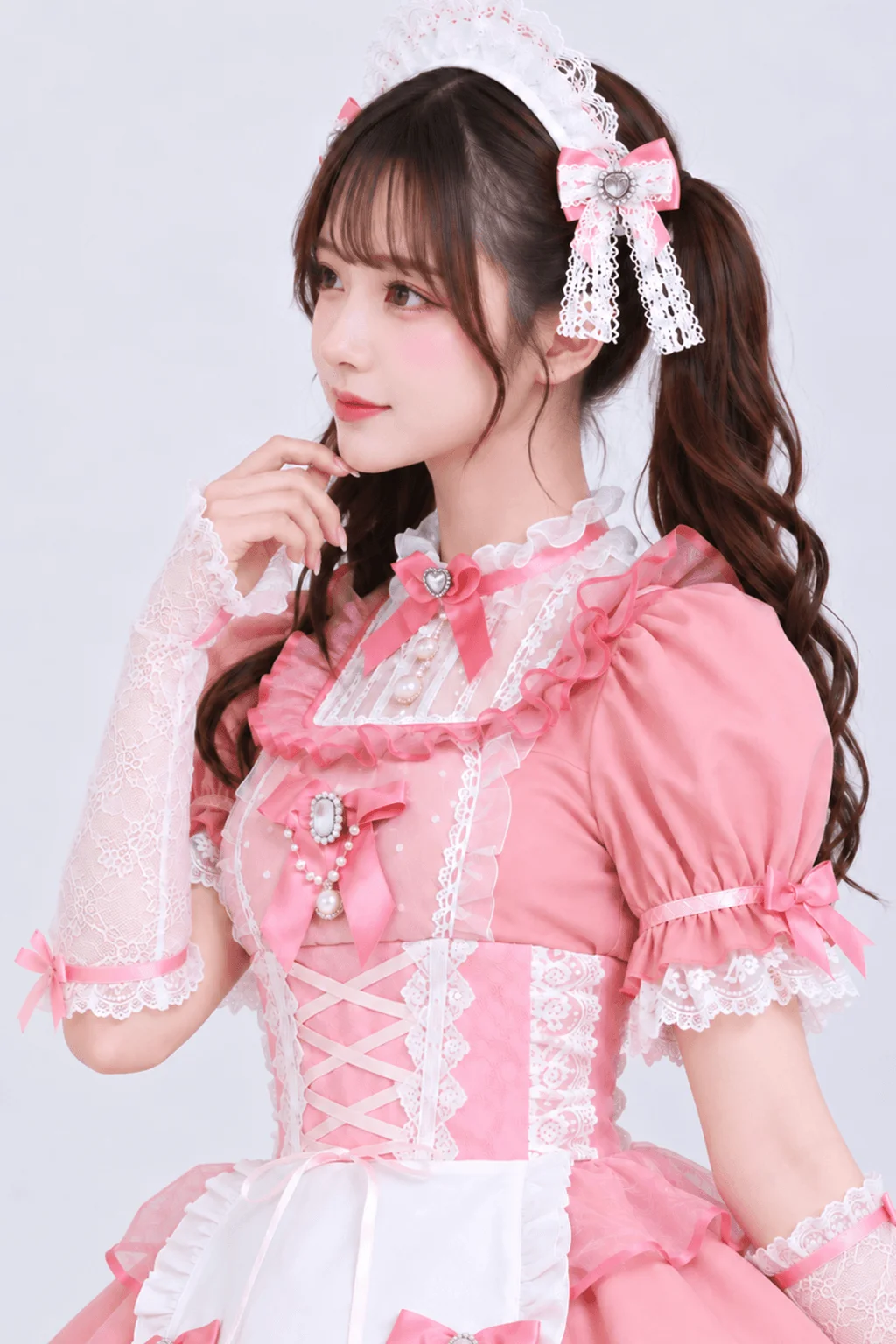 エレガンスシュシュロココメイド ピンク 左寄り