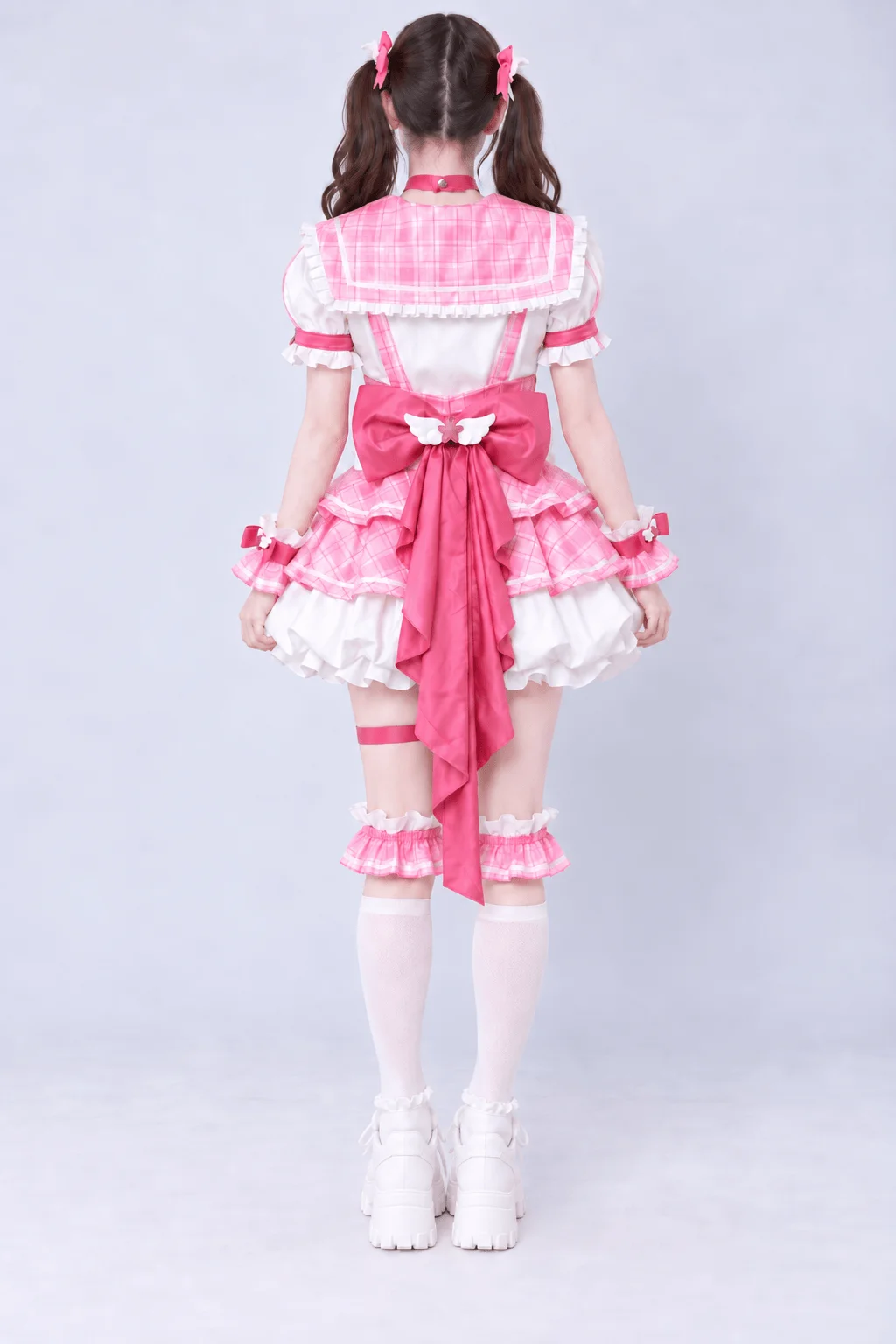 ファンシーチェックセーラー レッド 背面