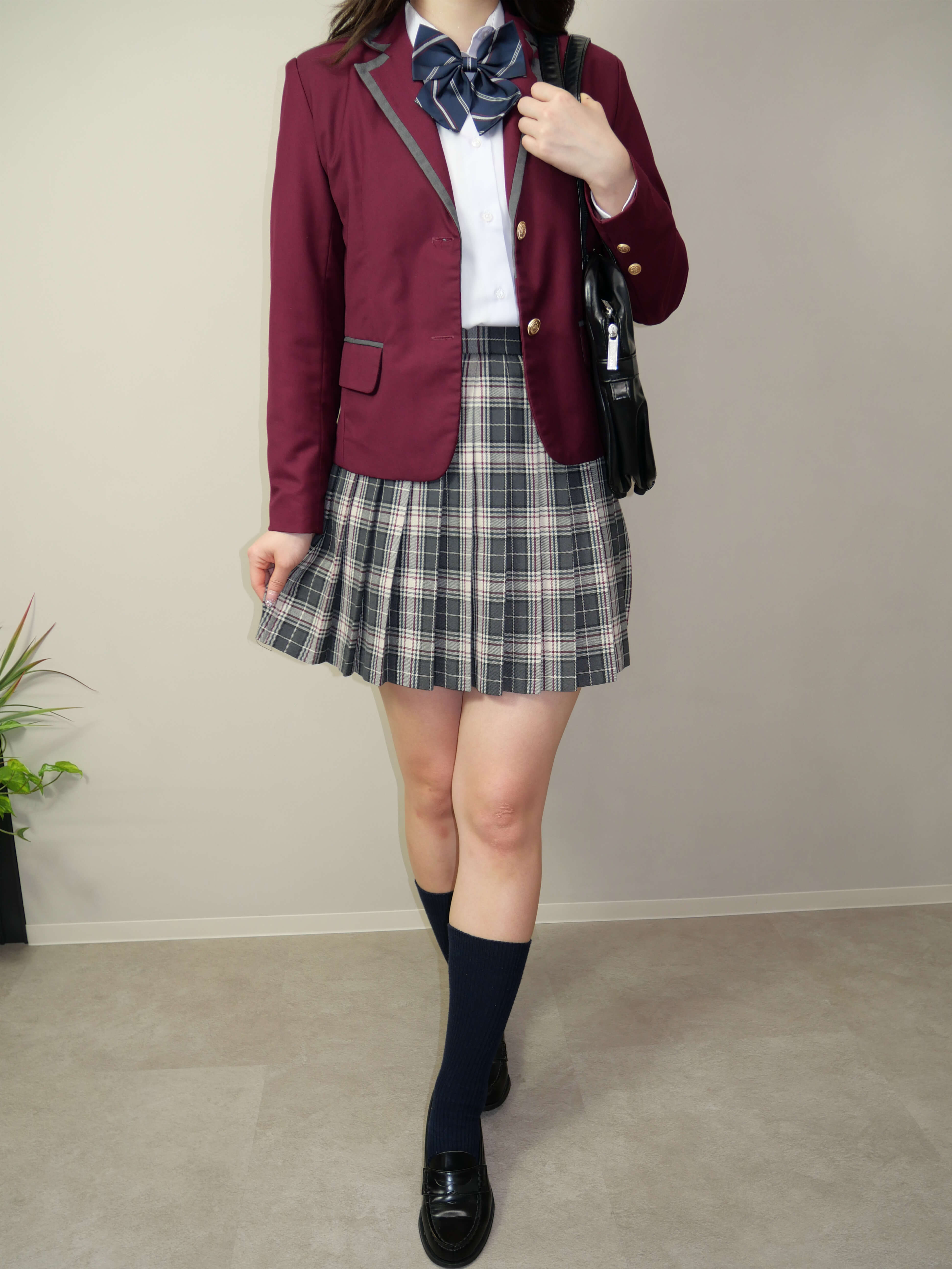 レディースブレザー学生服レンタル　コーディネート例e10