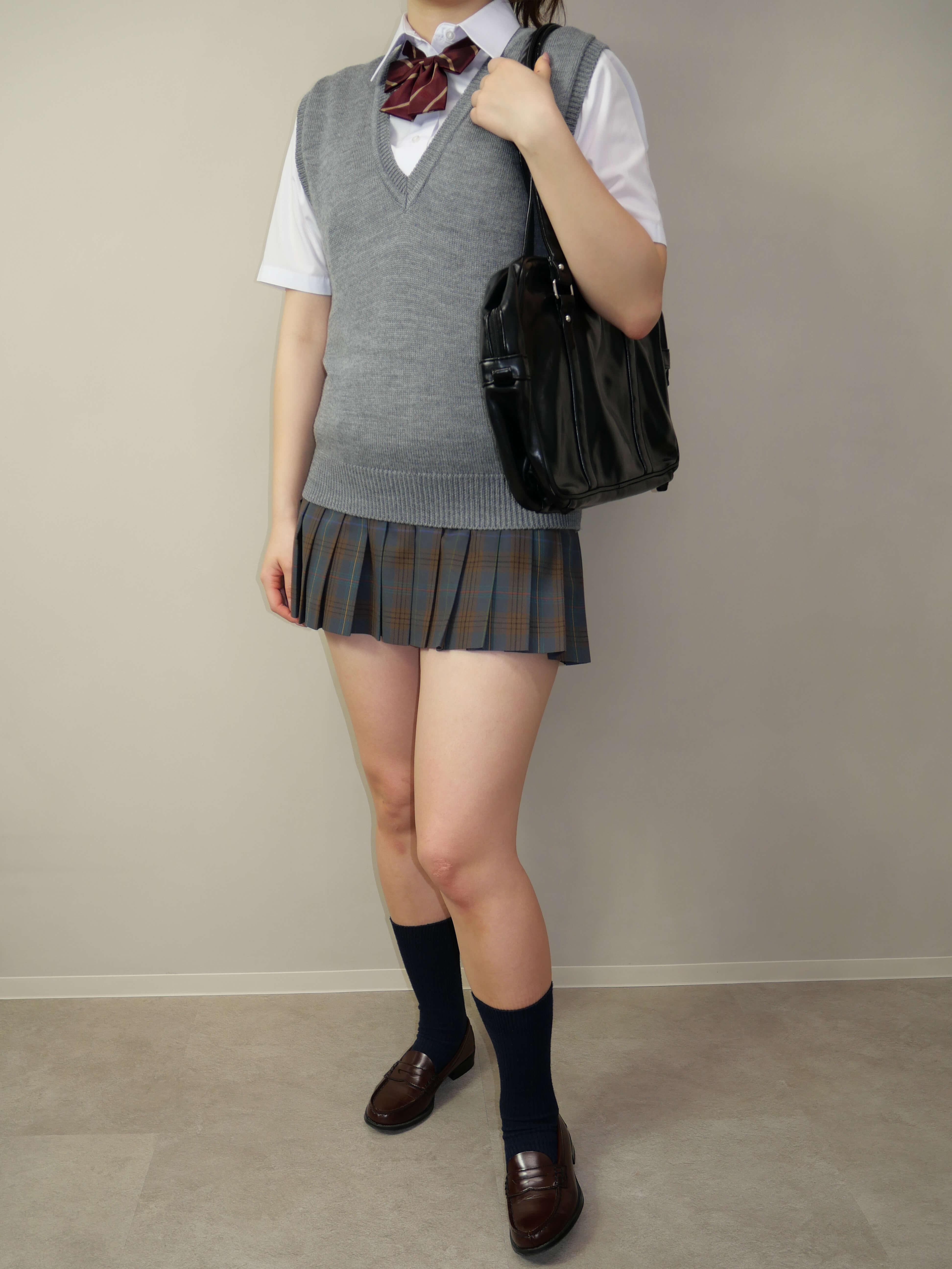 レディースブレザー学生服レンタル　コーディネート例e2