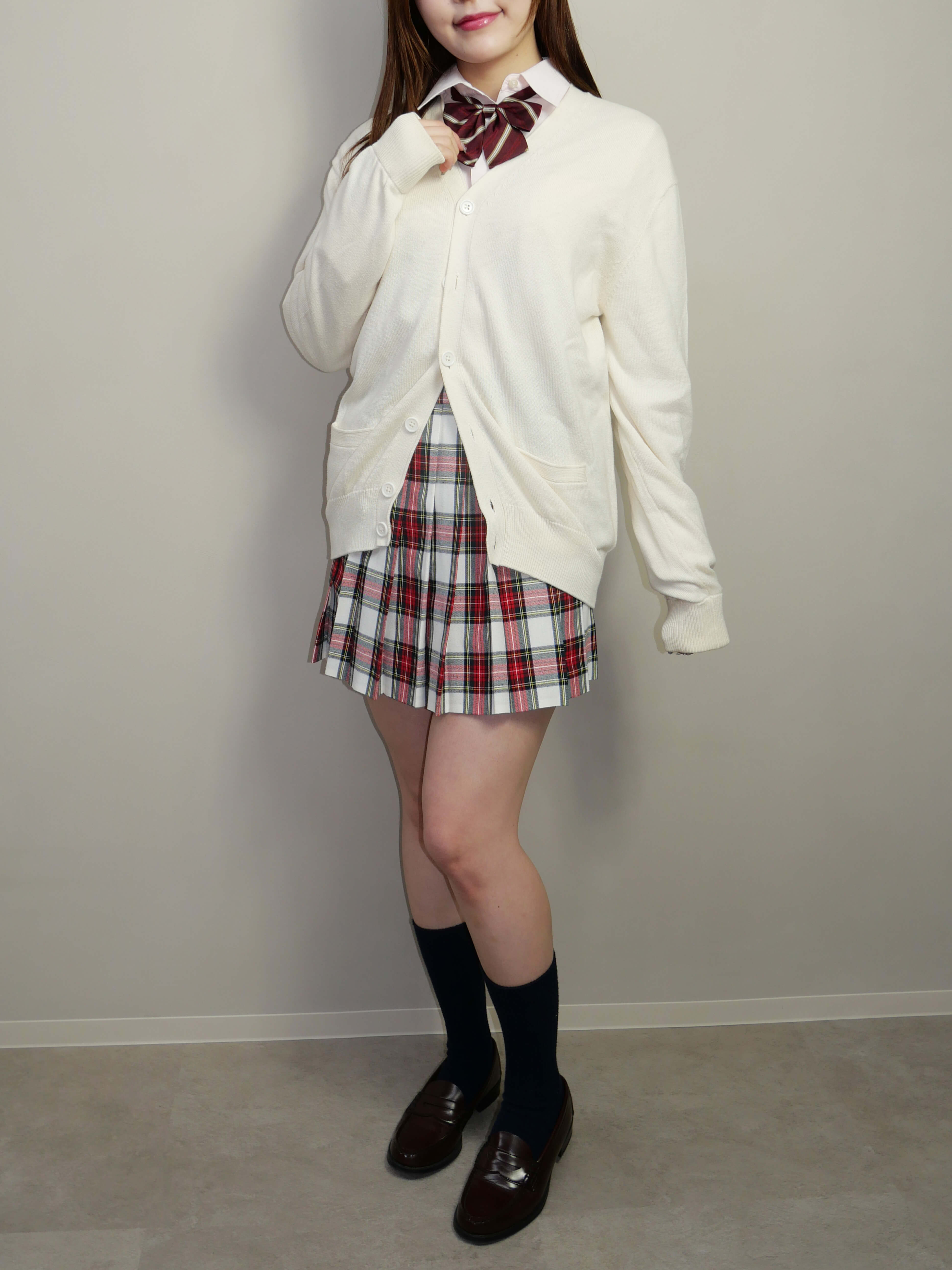 レディースブレザー学生服レンタル　コーディネート例e4