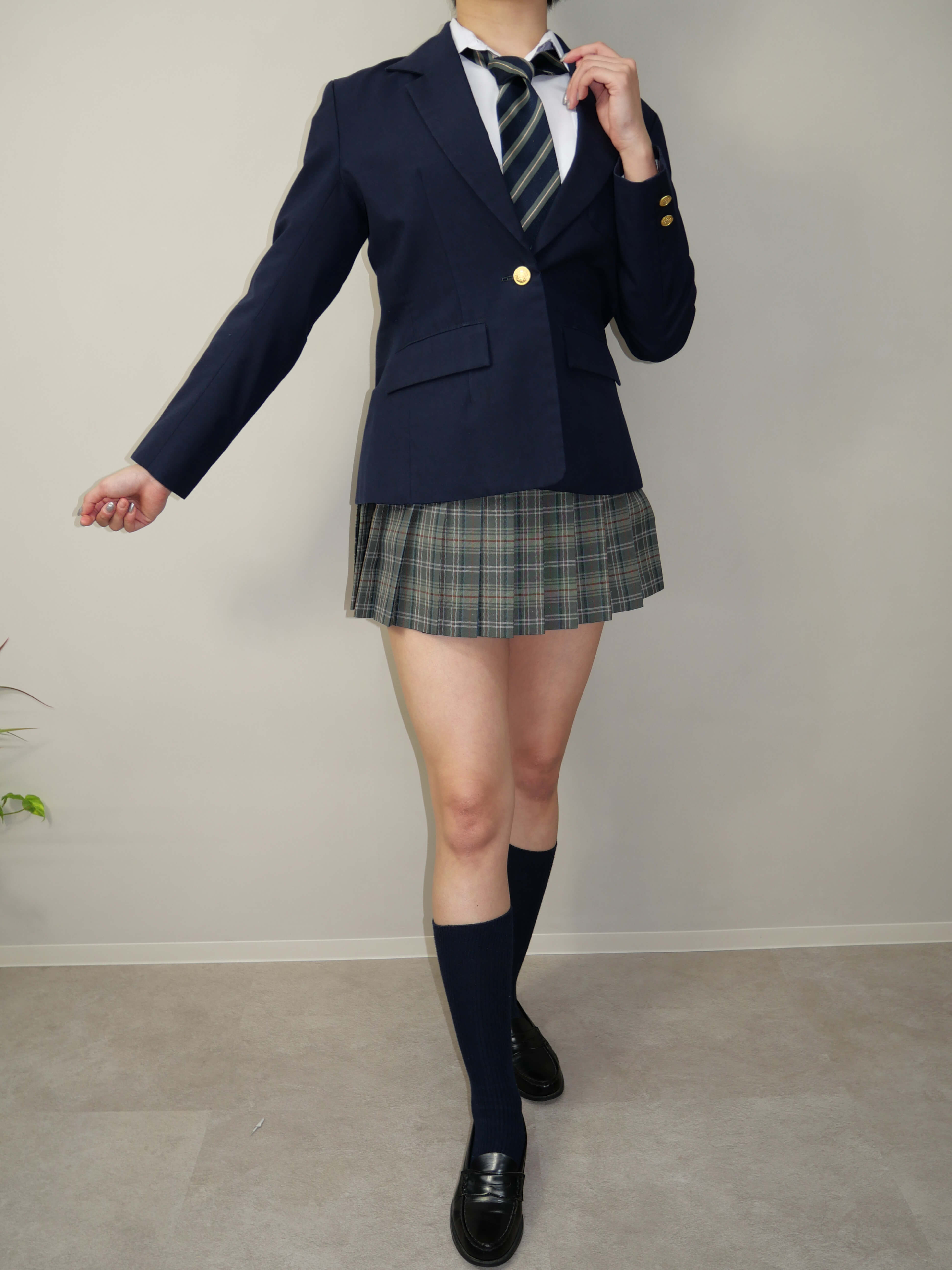 レディースブレザー学生服レンタル　コーディネート例e5