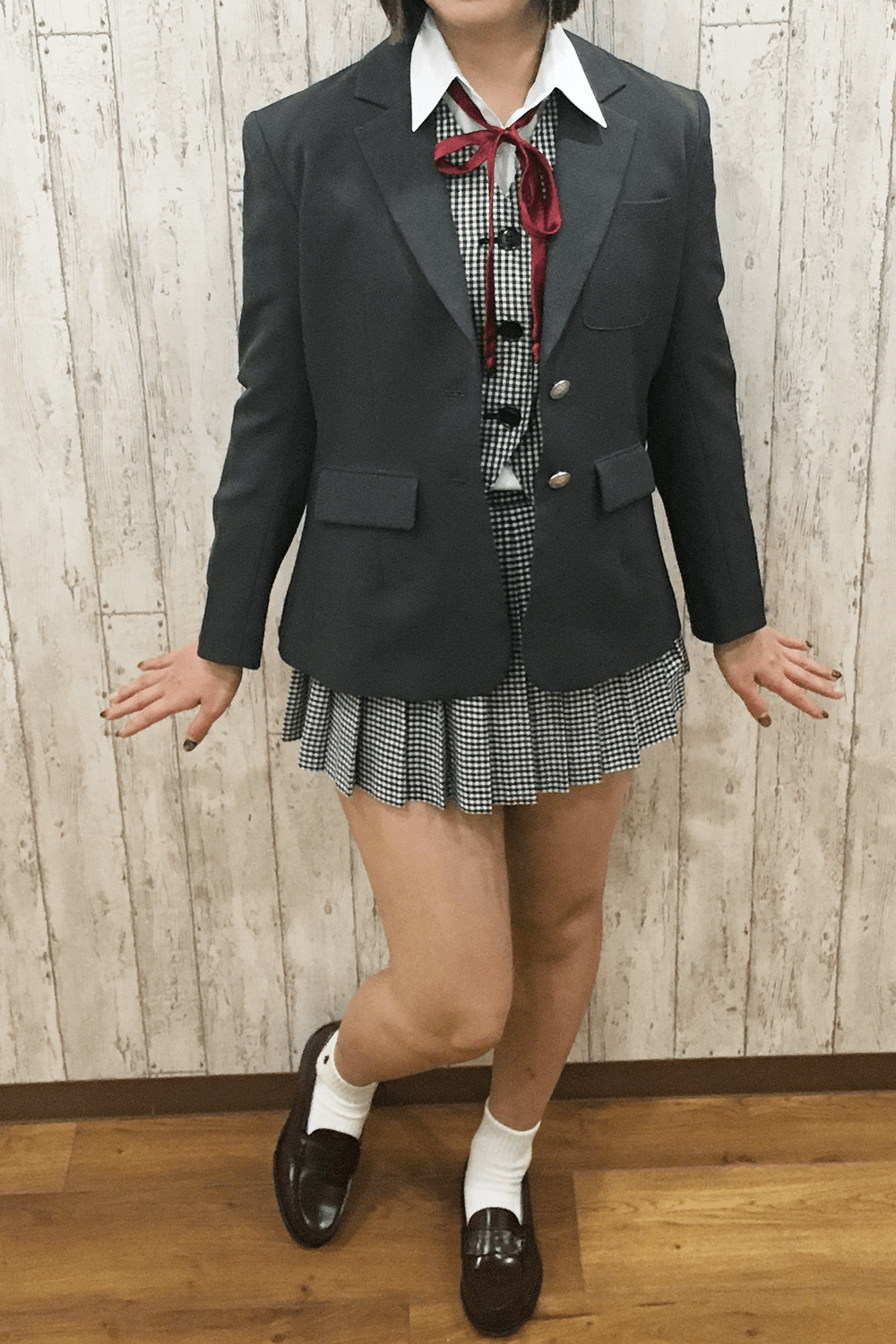 レディースブレザー学生服レンタル　コーディネート例4